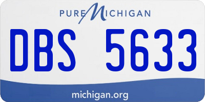 MI license plate DBS5633