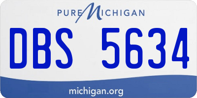 MI license plate DBS5634
