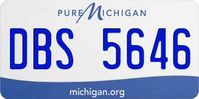 MI license plate DBS5646
