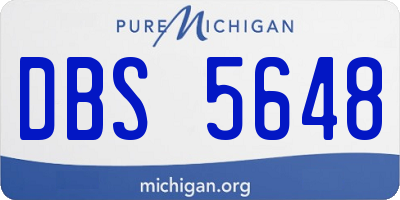 MI license plate DBS5648