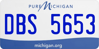 MI license plate DBS5653