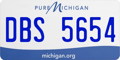 MI license plate DBS5654
