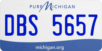 MI license plate DBS5657