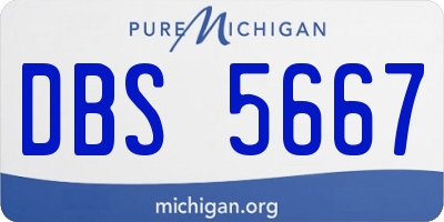 MI license plate DBS5667