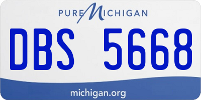 MI license plate DBS5668