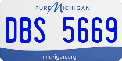 MI license plate DBS5669