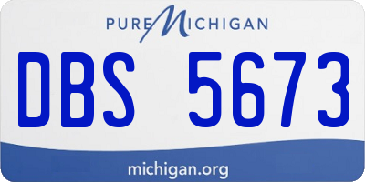 MI license plate DBS5673