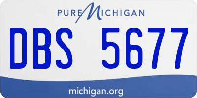 MI license plate DBS5677