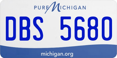 MI license plate DBS5680