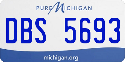 MI license plate DBS5693