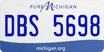 MI license plate DBS5698