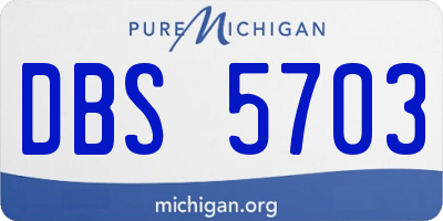 MI license plate DBS5703