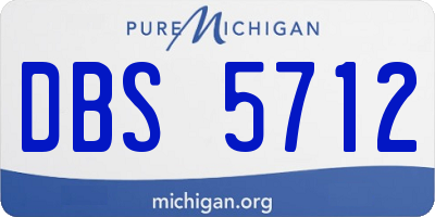 MI license plate DBS5712