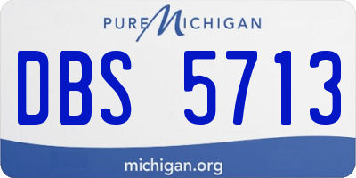 MI license plate DBS5713