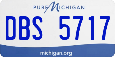 MI license plate DBS5717