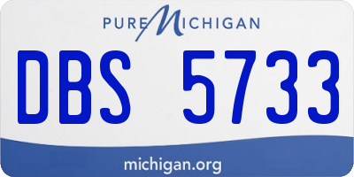 MI license plate DBS5733