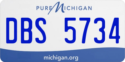 MI license plate DBS5734