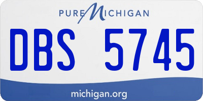 MI license plate DBS5745