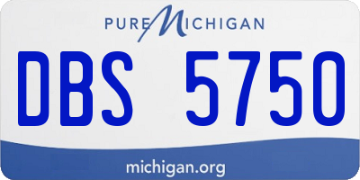 MI license plate DBS5750