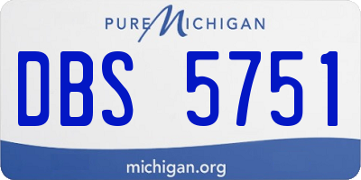MI license plate DBS5751