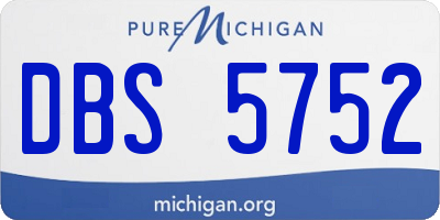 MI license plate DBS5752
