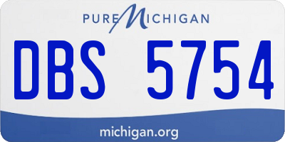 MI license plate DBS5754
