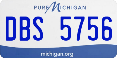 MI license plate DBS5756