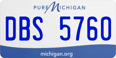 MI license plate DBS5760
