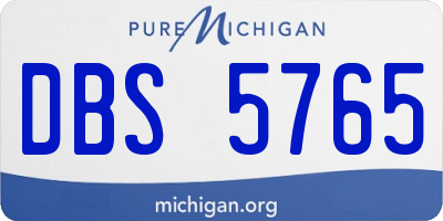 MI license plate DBS5765