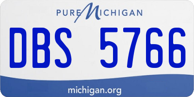 MI license plate DBS5766