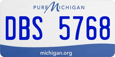 MI license plate DBS5768