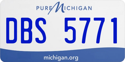 MI license plate DBS5771