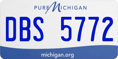 MI license plate DBS5772