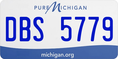 MI license plate DBS5779