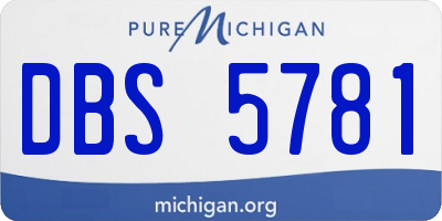 MI license plate DBS5781