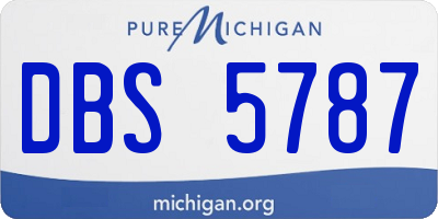 MI license plate DBS5787