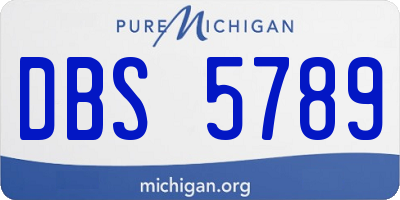 MI license plate DBS5789