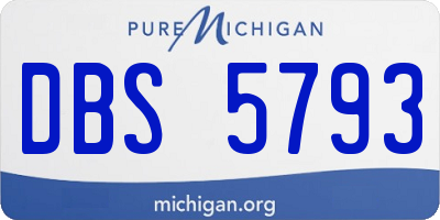 MI license plate DBS5793