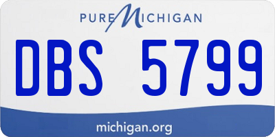 MI license plate DBS5799