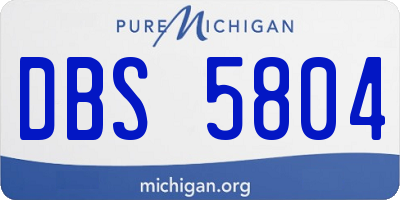 MI license plate DBS5804