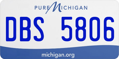 MI license plate DBS5806