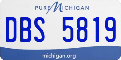 MI license plate DBS5819