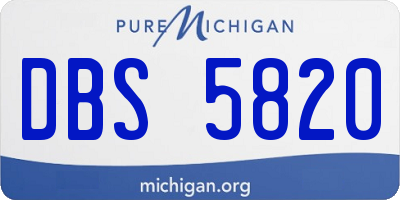 MI license plate DBS5820