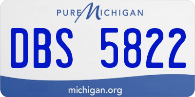 MI license plate DBS5822