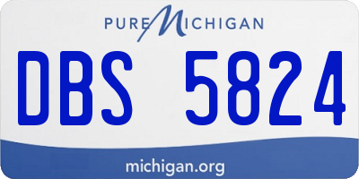 MI license plate DBS5824