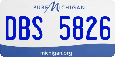 MI license plate DBS5826