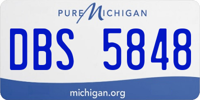 MI license plate DBS5848