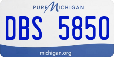 MI license plate DBS5850
