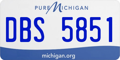 MI license plate DBS5851