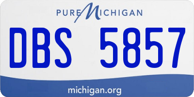 MI license plate DBS5857